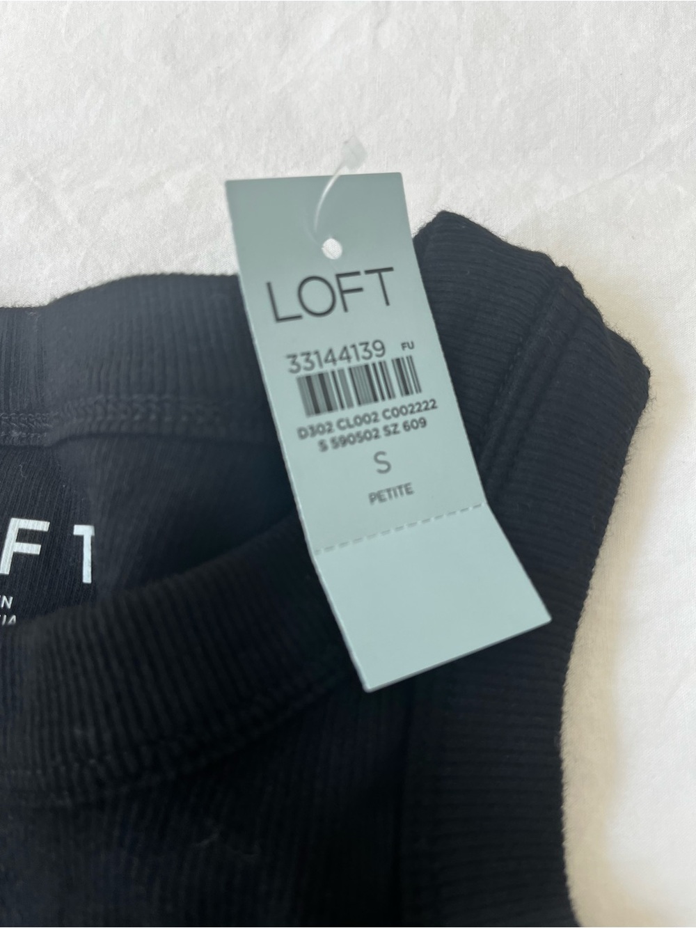LOFT Black Ribbed Tank Mini Dress - Picture 2 of 2